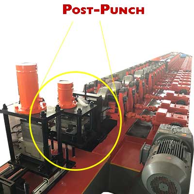 Pressing & Hole Punching In Roll Forming Line